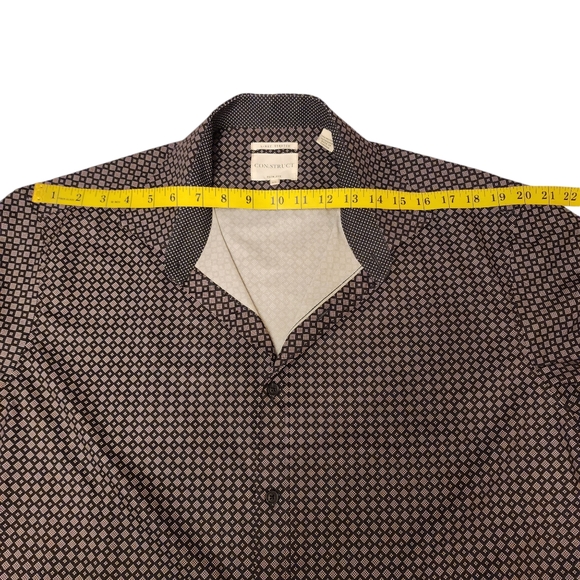 Construct Men's Geo 4-Way Stretch Casual Dress Shirt - Picture 8 of 10
